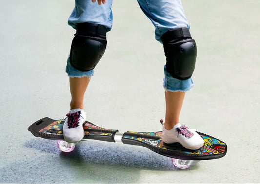 Caster Board 2 Wheel Pivoting Skateboard with 360-degree Casters